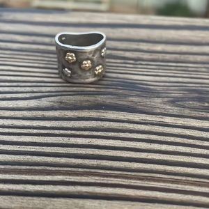 Silver and gold cigar ring